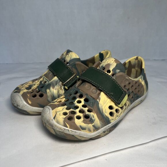 PLAE Mimo Sneakers Slip On Shoes Camo Green Yellow Toddler Boys 10 - Picture 8 of 8